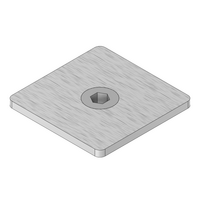 60-010-5 MODULAR SOLUTIONS ALUMINUM END CAP<br>45MM X 45MM W/HARDWARE